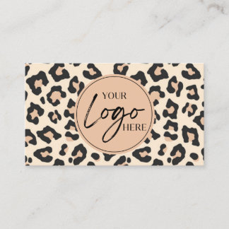 Carte De Visite Code QR de logo d'entreprise personnalisé guépard 