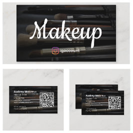 Carte De Visite Code QR de maquilleuse beauté