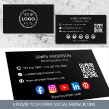 Code QR de médias sociaux de logo professionnel no