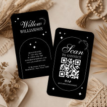 Code QR de médias sociaux Logo de script vintage t