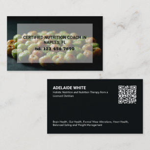 Carte De Visite Code QR de nutritionniste diététiste