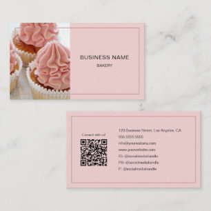 Carte De Visite Code QR de photo personnalisée pour boulangerie Mi