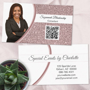 Carte De Visite Code QR de photo personnalisée pour Parties scinti