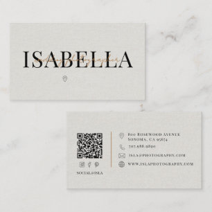 Carte De Visite Code QR de photographe de mariage moderne