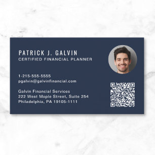 Carte De Visite Code QR de planificateur financier certifié CFP Ph