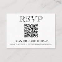 Code QR de réponse de mariage simple