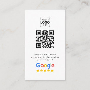 Carte De Visite Code QR de révision Google Avis sur l'entreprise