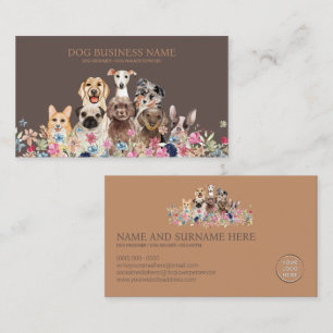 Carte De Visite Code QR de soins de toilettage pour chiens Photo