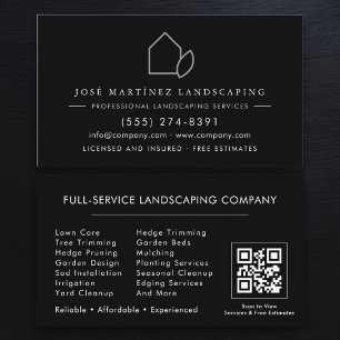 Carte De Visite Code QR de Stylish Lawn Service pour l'aménagement