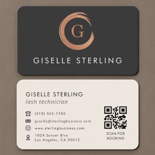 Carte De Visite Code QR de technicien de cils