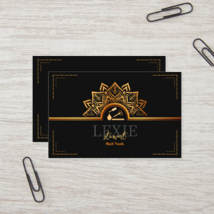 Carte De Visite Code QR de technologie de l'ongle élégant et éléga