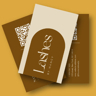 Carte De Visite Code QR de Terracotta Arch Lash Stylist