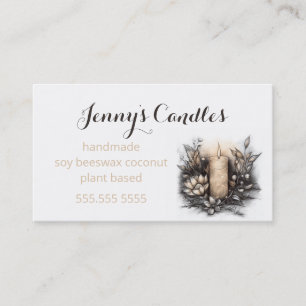 Carte De Visite Code QR des bougies artisanales Boho