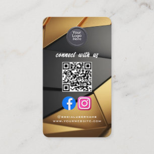 Carte De Visite Code QR des médias sociaux Moderne Pro Minimaliste