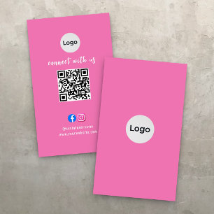 Carte De Visite Code QR des médias sociaux Moderne Pro Minimaliste