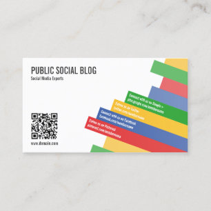 Carte De Visite Code QR des médias sociaux modernes