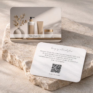 Carte De Visite Code QR des produits de la marque de soins de peau