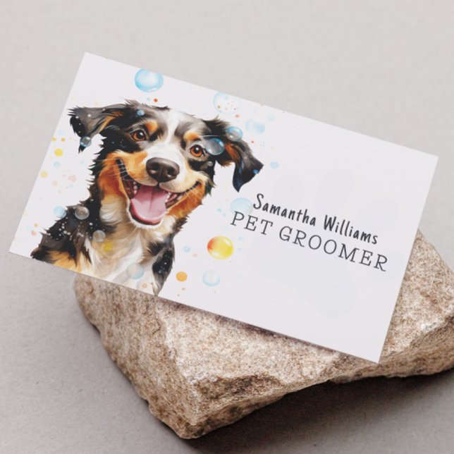 Carte De Visite Code QR des services de toilettage pour animaux (Créateur téléchargé)