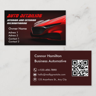 Carte De Visite Code QR - Détail automatique professionnel de la l