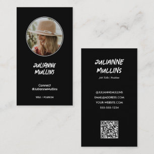 Carte De Visite Code QR d'influenceur sur les médias sociaux