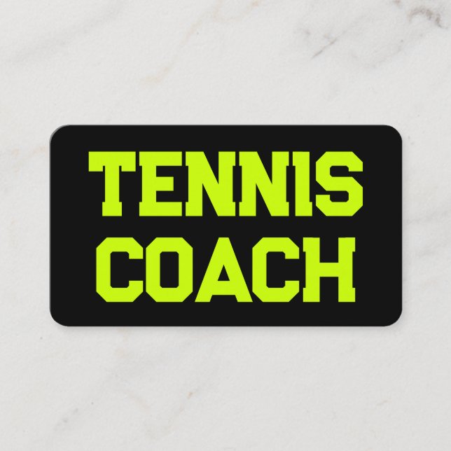 Carte De Visite Code QR du coach de tennis (Devant)