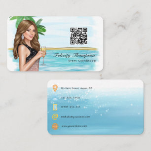 Carte De Visite Code QR du coordinateur d'événements