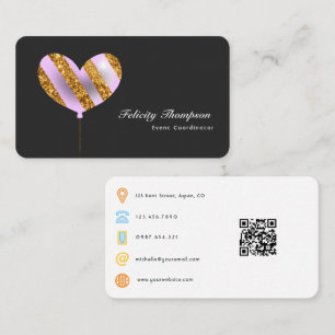 Carte De Visite Code QR du coordinateur d'événements