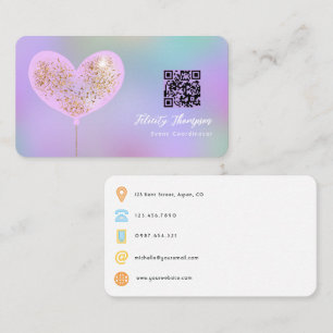 Carte De Visite Code QR du coordinateur d'événements
