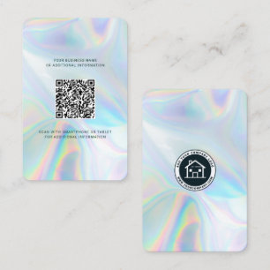 Carte De Visite Code QR du logo de l'entreprise holographique pers
