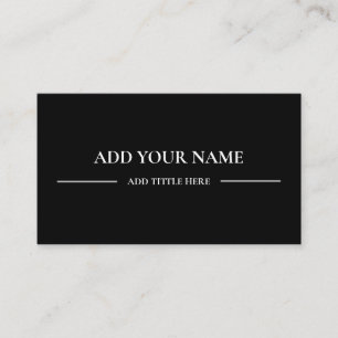 Carte De Visite Code QR du logo de l'entreprise Noir moderne pro