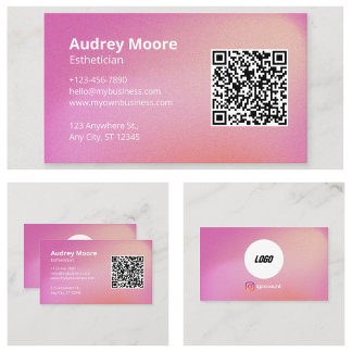 Carte De Visite Code QR du logo de l'esthéticienne