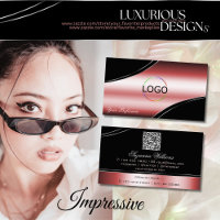 Code QR du logo des lignes de décoration rouge rou