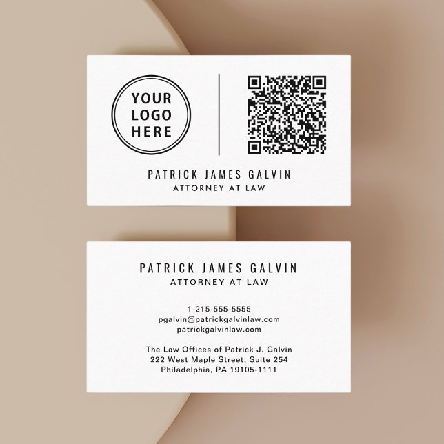 Carte De Visite Code QR du logo professionnel (Capture attention, make connections, and leave a lasting impression with our modern QR business card)