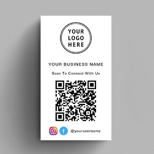 Carte De Visite Code QR du logo promotionnel