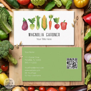 Carte De Visite Code QR du marché de l'agriculteur biologique aux