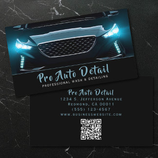 Carte De Visite Code QR du service de nettoyage automatique des dé