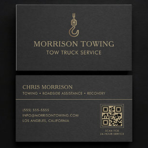Carte De Visite Code QR du service de remorquage
