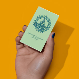 Carte De Visite Code QR du Studio de Yoga Sasquatch Méditatif
