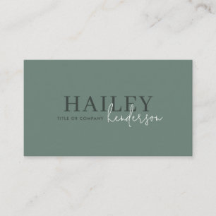 Carte De Visite Code QR élégant et vert de la forêt