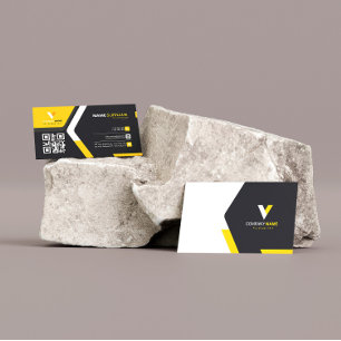 Carte De Visite Code Qr élégant moderne