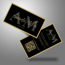 Code QR Élégant Monogramme moderne Initiales