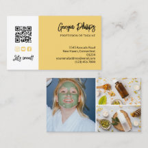 Code QR jaune doux Collage de 3 photos