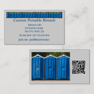 Carte De Visite Code QR, Location de Toilettes Portables Personnal