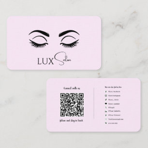 Carte De Visite Code QR Logo de connexion aux médias sociaux Cils