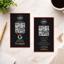 Code QR Logo de révision d'entreprise personnalisé