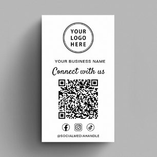 Carte De Visite Code QR Logo Réseau Social Connectez-vous à Nous