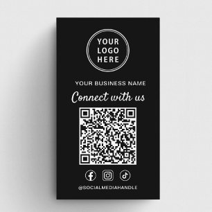 Carte De Visite Code QR Logo Réseau Social Connectez-vous avec Nou