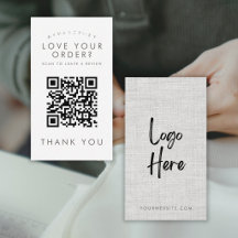 Code QR Logo Tissu Gris Moderne Laissez un avis