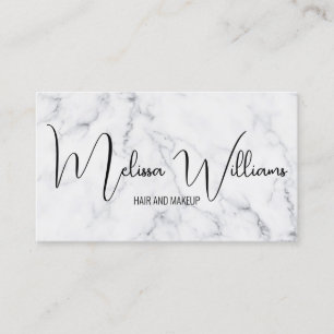 Carte De Visite Code QR Marbre blanc