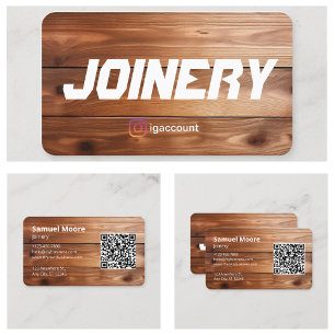 Carte De Visite Code QR Menuiserie Ebénisterie